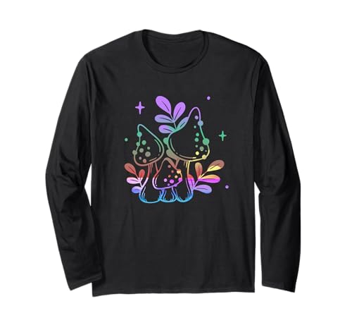 Niedlicher Pilz 1 Regenbogen ästhetische Fee verzaubert Frauen Kinder Langarmshirt Niedlicher Pilz 1 Regenbogen ästhetische Fee verzaubert Frauen Kinder Langarmshirt von MushroomCutieApparel Co.