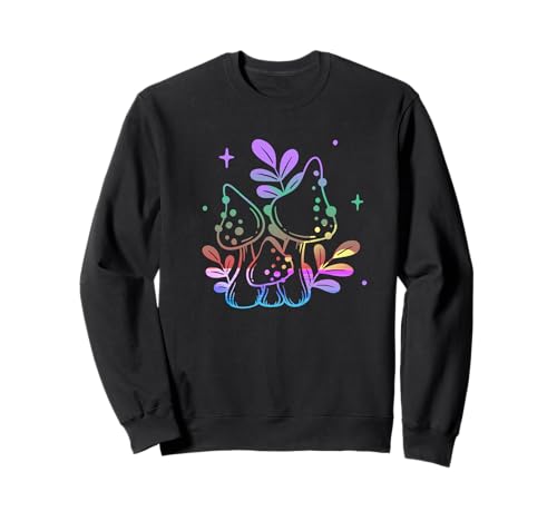Niedlicher Pilz 1 Regenbogen ästhetische Fee verzaubert Frauen Kinder Sweatshirt von MushroomCutieApparel Co.