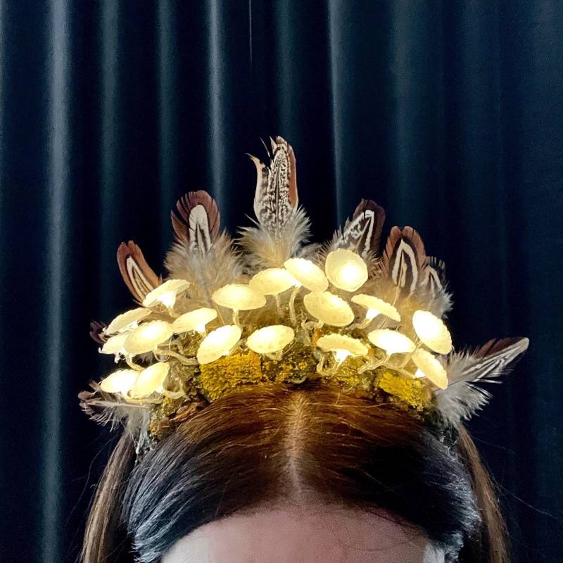 Leuchtende Pilz-Feenkrone - Halloween-Rave-Kopfschmuck Wald-Fantasy-Kostüm von Mushroomsland