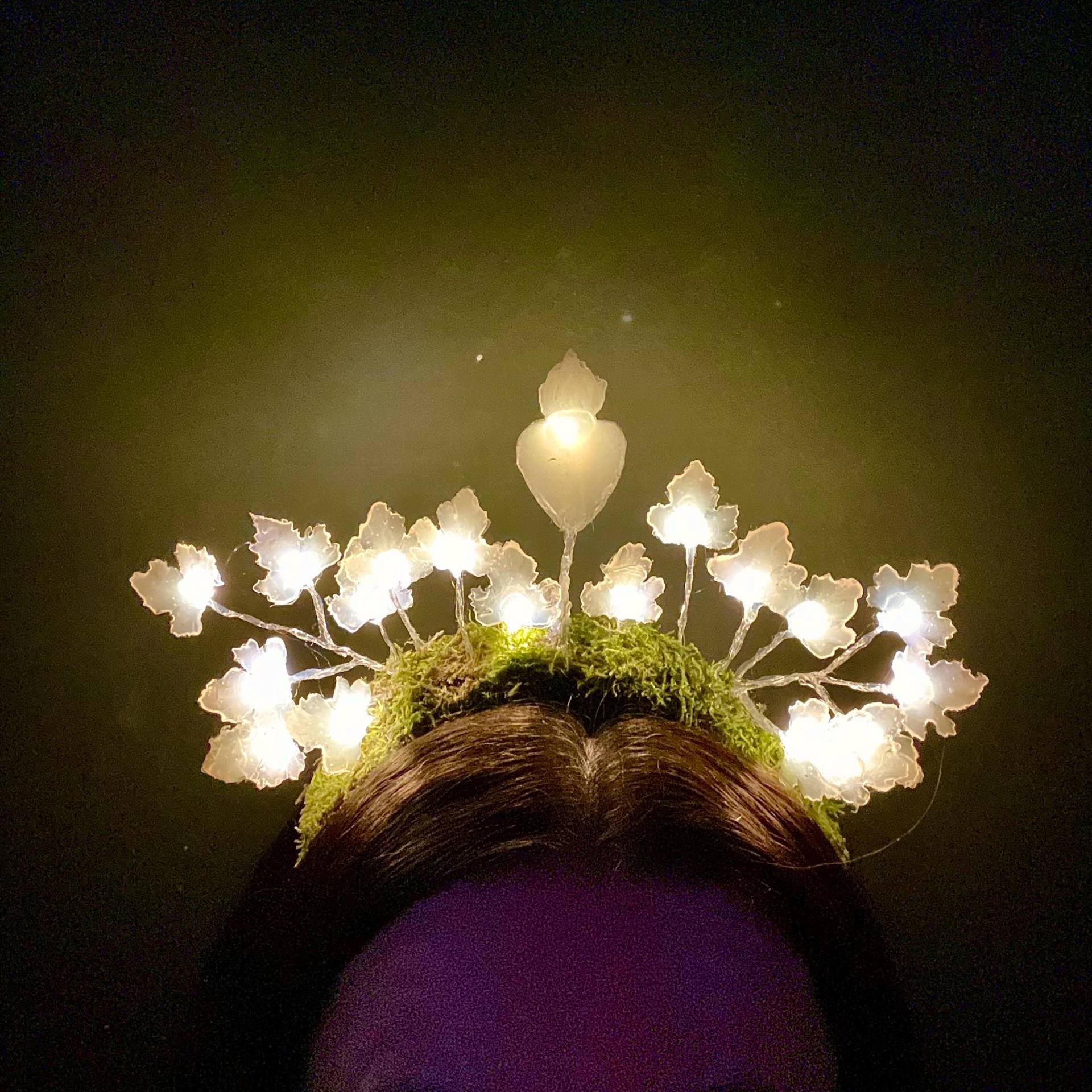 Leuchtende Heilige Feenkrone - Halloween Rave Headpiece Woodland Fantasy Kostüm von Mushroomsland
