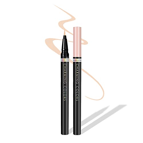 Music Flower Flüssiger Eyeliner, Wasserfester und Wischfester Flüssiger Eyeliner-Stift, Mehrere Farboptionen, Flexibler Stift für Einfache Kontrolle, Nude von Music Flower