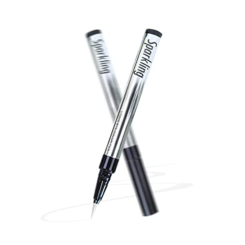 Music Flower Flüssiger Eyeliner mit Perlglanz, Wasserfester und Wischfester Flüssiger Eyeliner-Stift, Flexible Pinselspitze für Einfache Kontrolle, Vielseitig Verwendbar in Einem Stift, Silber von Music Flower
