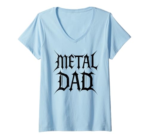Damen Bester Metal Dad Father Day Rocker Daddy Papa Band Musiker T-Shirt mit V-Ausschnitt Damen Bester Metal Dad Father Day Rocker Daddy Papa Band Musiker T-Shirt mit V-Ausschnitt von Music Papa Apparel