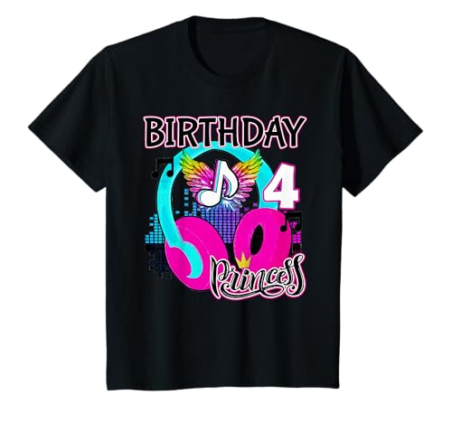 Kinder Musik 4. Geburtstag Prinzessin Rockstars Motto Musik Party T-Shirt Kinder Musik 4. Geburtstag Prinzessin Rockstars Motto Musik Party T-Shirt von Musical 4 Year Old Girl Birthday Gifts