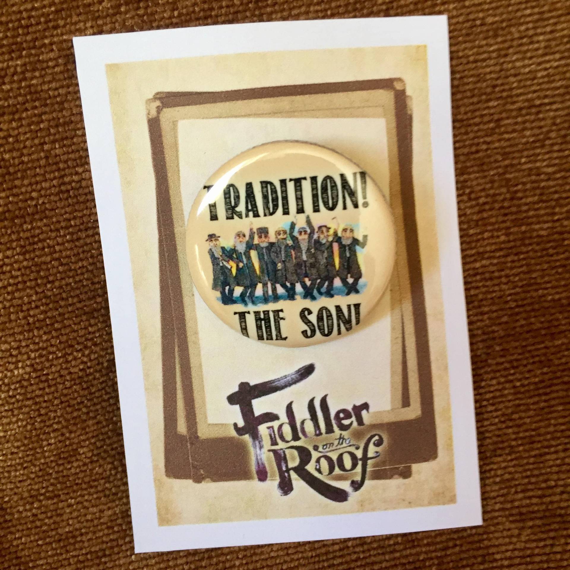 Tradition Der Sohn Geige Auf Dem Dach Musical Inspiriert Pin, Pinback Musiktheater von Musicalkeepsakes