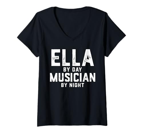 Damen Ella Musiker Kostüm Gen Z Millennial Music Ella Meme Song T-Shirt mit V-Ausschnitt von Musician Gifts & Accessories