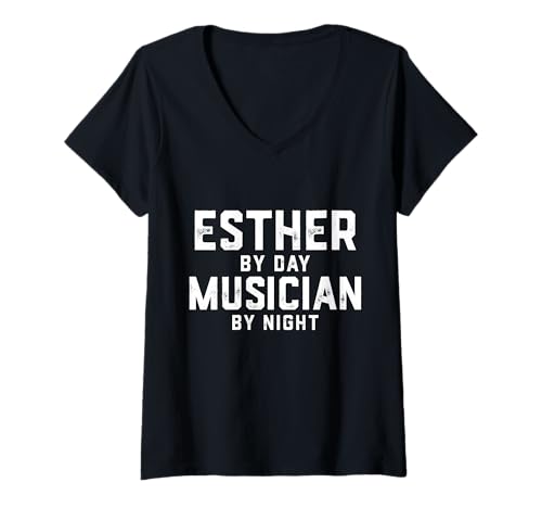 Damen Esther Musiker Kostüm Gen Z Millennial Music Esther Song T-Shirt mit V-Ausschnitt von Musician Gifts & Accessories