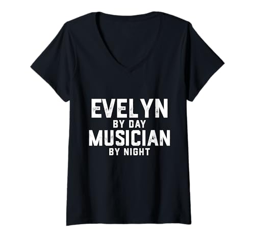 Damen Evelyn Musiker Kostüm Gen Z Millennial Music Evelyn Song T-Shirt mit V-Ausschnitt von Musician Gifts & Accessories