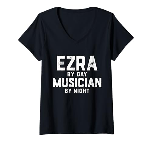 Damen Ezra Musiker Halloween Kostüm Gen Z Millennial Ezra T-Shirt mit V-Ausschnitt von Musician Gifts & Accessories