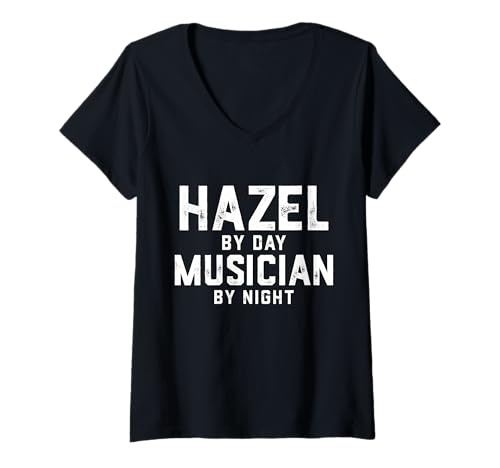 Damen Hazel Musiker Kostüm Gen Z Millennial Music Hazel Song T-Shirt mit V-Ausschnitt von Musician Gifts & Accessories