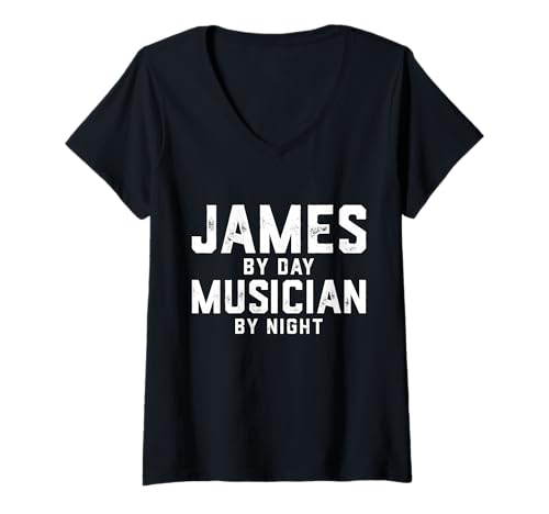 Damen James Musician Song Halloween Kostüm Gen Z Millennial James T-Shirt mit V-Ausschnitt von Musician Gifts & Accessories