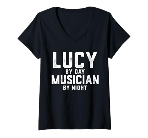 Damen Lucy Musiker Kostüm Gen Z Millennial Music Lucy Meme Song T-Shirt mit V-Ausschnitt von Musician Gifts & Accessories
