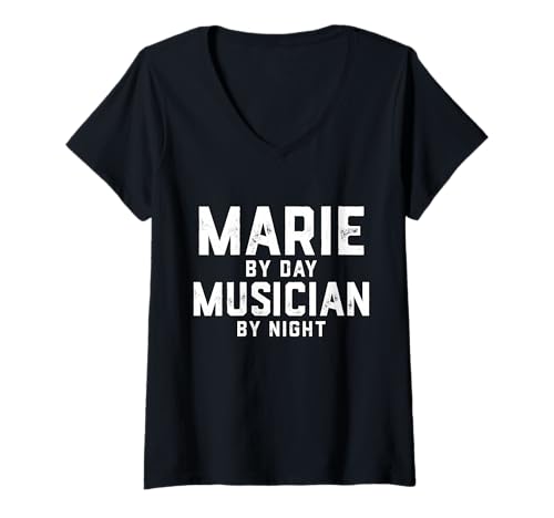 Damen Marie Musiker Kostüm Gen Z Millennial Music Marie Song T-Shirt mit V-Ausschnitt von Musician Gifts & Accessories