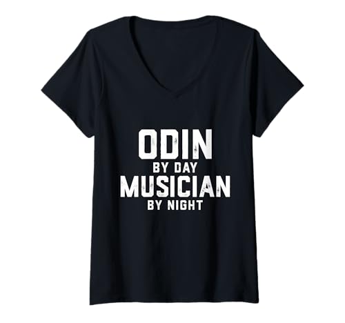 Damen Odin Musiker Halloween Song Kostüm Gen Z Millennial Odin T-Shirt mit V-Ausschnitt von Musician Gifts & Accessories