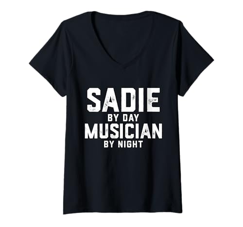 Damen Sadie Musiker Kostüm Gen Z Millennial Music Sadie Song T-Shirt mit V-Ausschnitt von Musician Gifts & Accessories