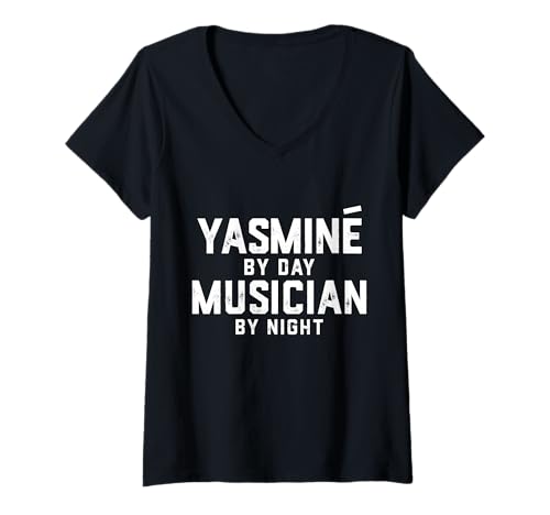 Damen Yasmine Musiker Kostüm Gen Z Millennial Music Yasmin Song T-Shirt mit V-Ausschnitt von Musician Gifts & Accessories