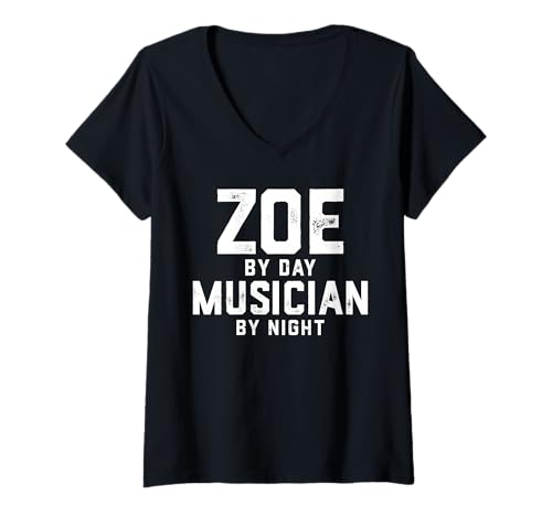 Damen Zoe Musiker Kostüm Gen Z Millennial Music Zoe Meme Song T-Shirt mit V-Ausschnitt von Musician Gifts & Accessories