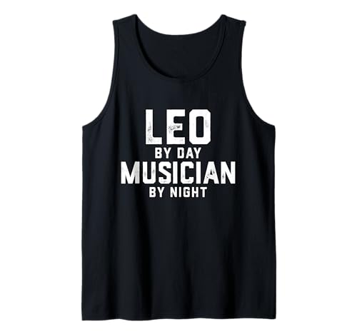 Herren Leo Musiker Halloween Kostüm Gen Z Millennial Leos Tank Top von Musician Gifts & Accessories