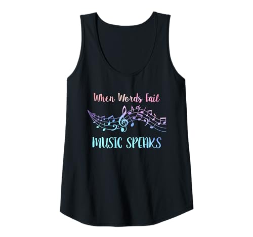 Damen Wenn Worte versagen Musik spricht Musiker Musiklehrer Tank Top von Musician Music Lover Outfit Gifts