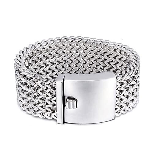 Armbänder Silber, Armband für Männer Dicke Kette Armband Edelstahl Herren Herren Schmuck Geschenke für Männer von Musihy