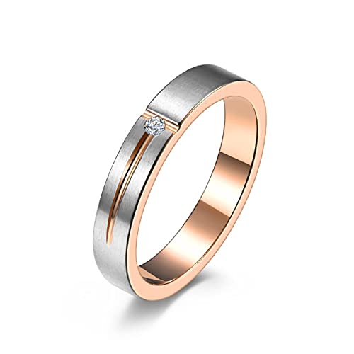 Men Ring Stainless Steel, Mann Ring 45 (14.3) Herren Ring Rosegold T Förmiges Mattes Finish Ring Jewelry von Musihy