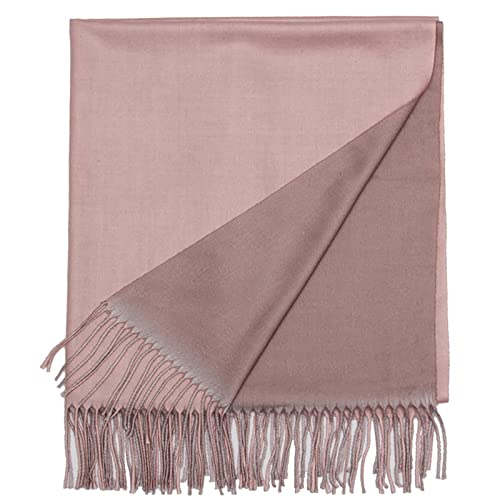 Musihy Kaschmir Schal Damen, Schaal Frauen Pudergrau Doppelt Einfarbig mit Quaste Scarves & Shawls 200x70CM von Musihy