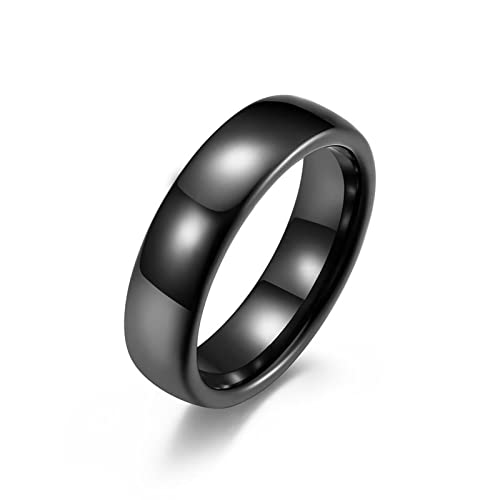 Musihy Keramik Ring Partner, Ring für Herren 62 (19.7) Partnerringe Schwarz Einfach Ring Jewelry von Musihy