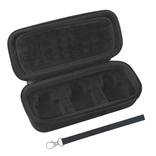 Musiin Lavalier-Mikrofonhülle, kompatibel mit Rode Wireless Go2, tragbare Flanell-Mikrofon-Aufbewahrungstasche, staubdicht, Zubehör-Organizer (schwarz) von Musiin