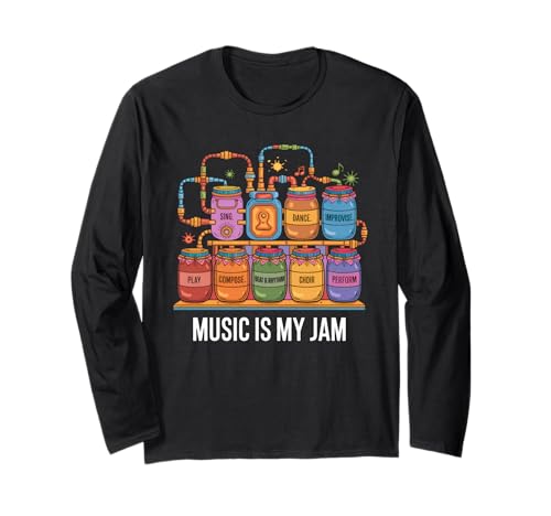 Musik Tshirt Herren Damen Music Musiker Retro Musiklehrer Langarmshirt von Musik TShirt Music Musiker Retro Musiklehrer