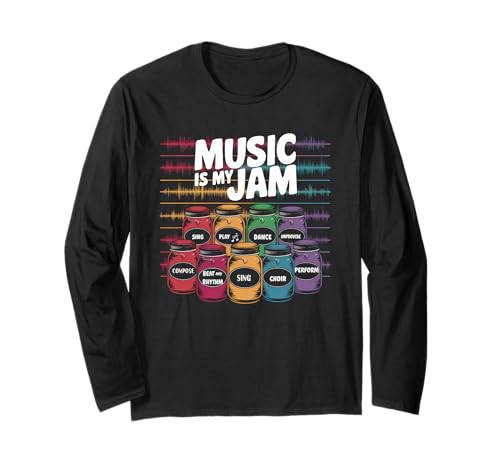 Musik Tshirt Herren Damen Music Musiker Retro Musiklehrer Langarmshirt von Musik TShirt Music Musiker Retro Musiklehrer