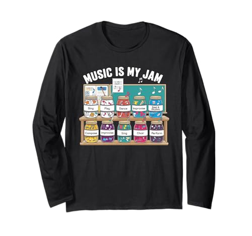 Musik Tshirt Herren Damen Music Musiker Retro Musiklehrer Langarmshirt von Musik TShirt Music Musiker Retro Musiklehrer