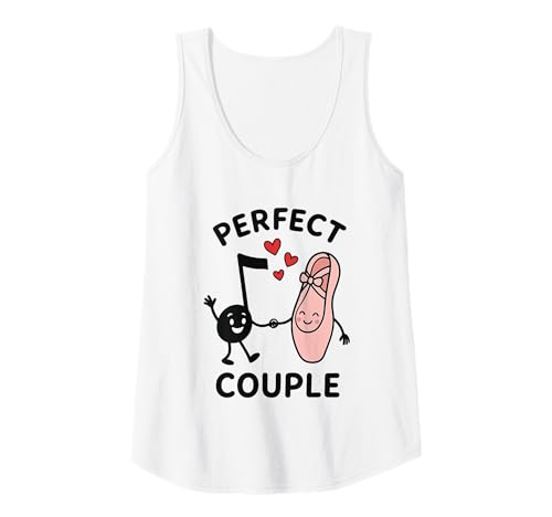 Damen Perfect Couple Musiknote Ballettschuh Tank Top Damen Perfect Couple Musiknote Ballettschuh Tank Top von Musik Tanz Liebhaber Humor Paar Motiv