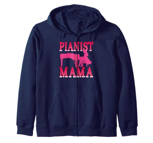 Pianistin Mama lustig Klavierspielerin Humor Kapuzenjacke von Musikalische Mamas und Tastenfreunde