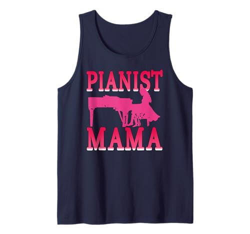 Pianistin Mama lustig Klavierspielerin Humor Tank Top von Musikalische Mamas und Tastenfreunde