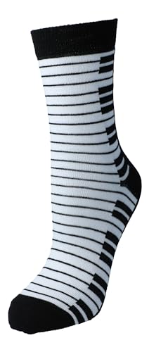 Musik-Socken mit Tastatur, 1 Paar (DE/NL/SE/PL, Numerisch, 39, 42, Regular, Regular) von Musikboutique