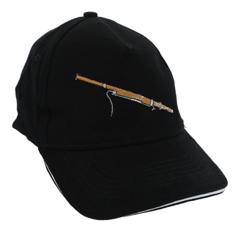 Musikboutique Baseball Cap Baseball-Cap mit eingestickten Instrumenten, schwarz, Baumwolle - Musik, Fagott gestickt von Musikboutique