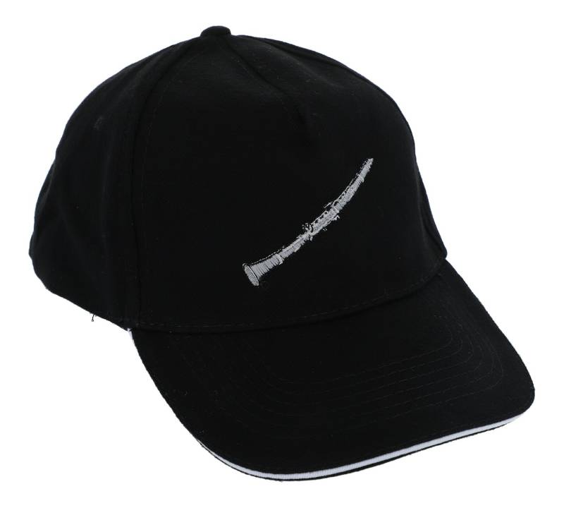 Musikboutique Baseball Cap Baseball-Cap mit eingestickten Instrumenten, schwarz, Baumwolle - Musik, Klarinette gestickt von Musikboutique