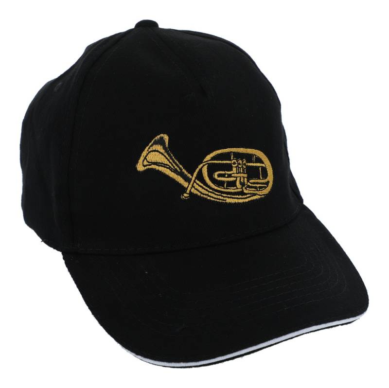 Musikboutique Baseball Cap Baseball-Cap mit eingestickten Instrumenten, schwarz, Baumwolle - Musik, Tenorhorn gestickt von Musikboutique
