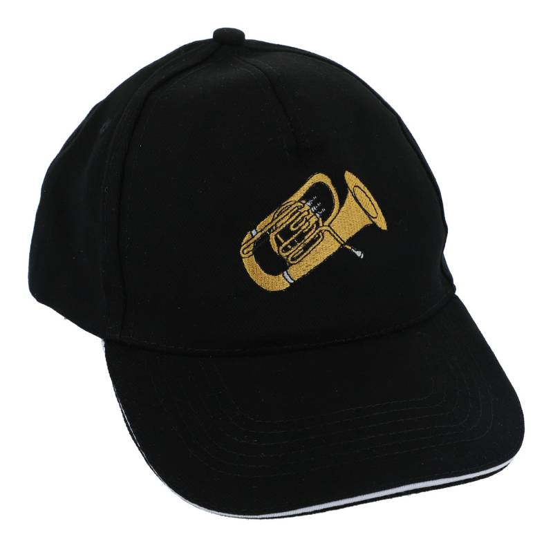 Musikboutique Baseball Cap Baseball-Cap mit eingestickten Instrumenten, schwarz, Baumwolle - Musik, Tuba gestickt von Musikboutique