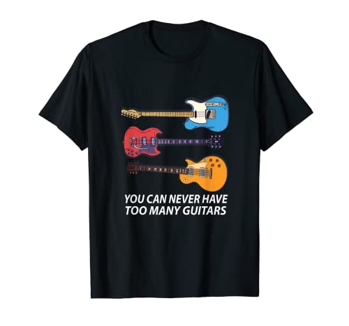 Gitarren T-Shirt man kann nicht genug Gitarren haben. Musik T-Shirt Gitarren T-Shirt man kann nicht genug Gitarren haben. Musik T-Shirt von Musiker