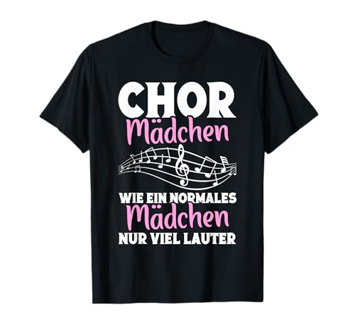 Chorleiter Chorsänger Tenor Singen Musiker Chor Mädchen T-Shirt von Musikliebhaber Kleidung Chor Sänger Alt Singen