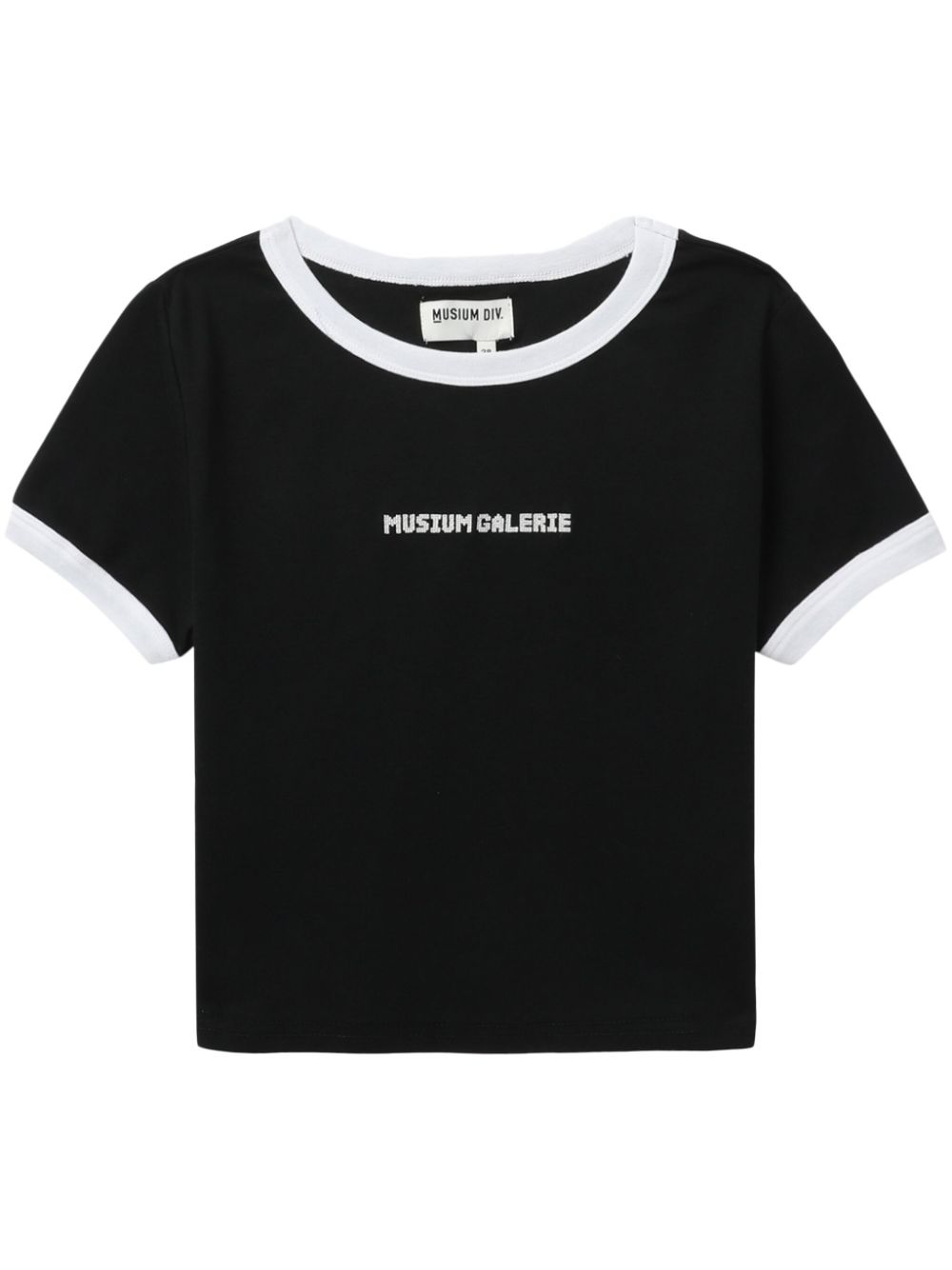 Musium Div. Cropped-T-Shirt mit Logo-Stickerei - Schwarz von Musium Div.