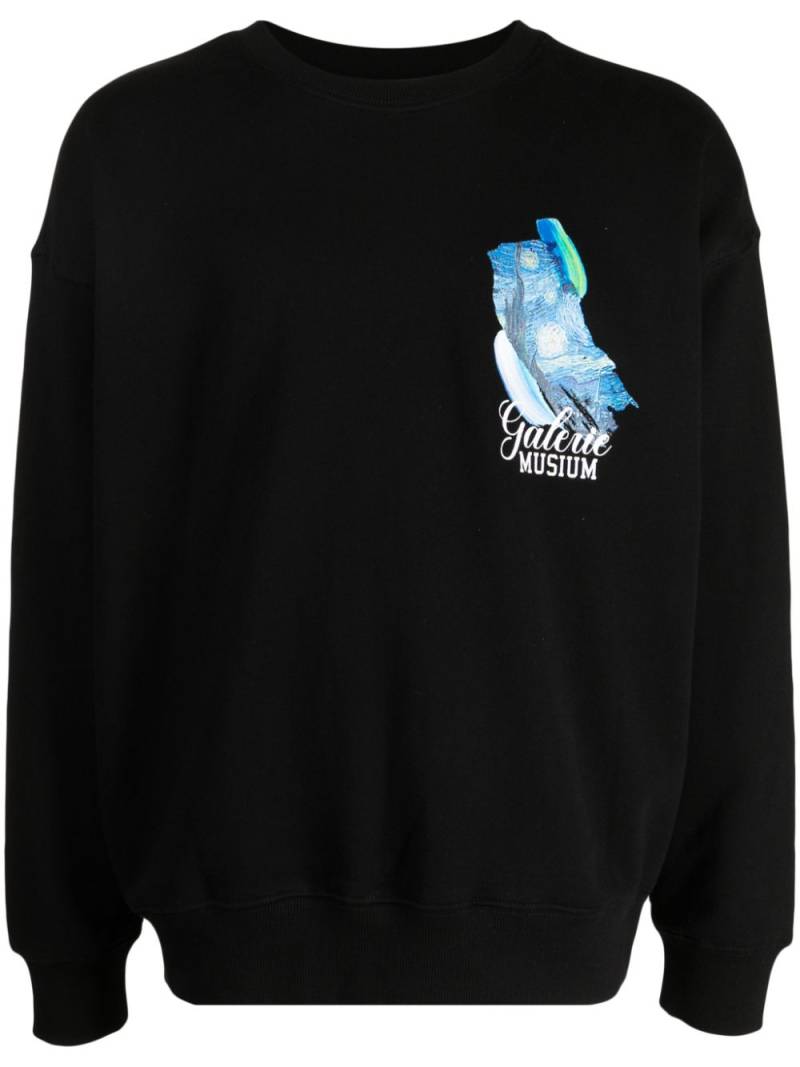 Musium Div. Sweatshirt mit Malerei-Print - Schwarz von Musium Div.