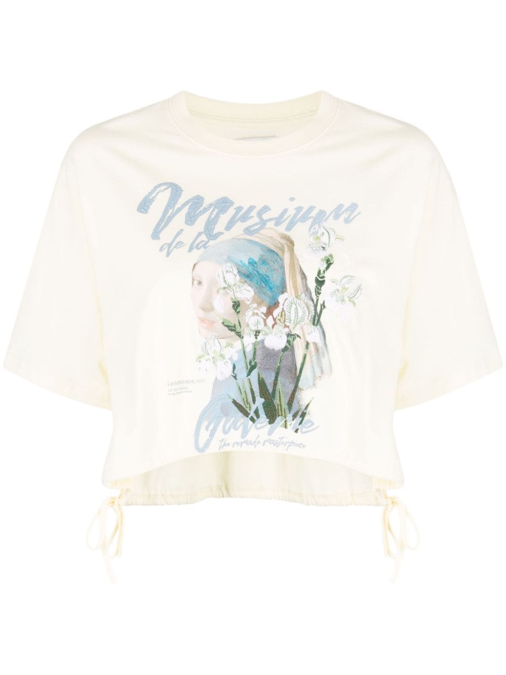 Musium Div. Cropped-T-Shirt mit Print - Gelb von Musium Div.