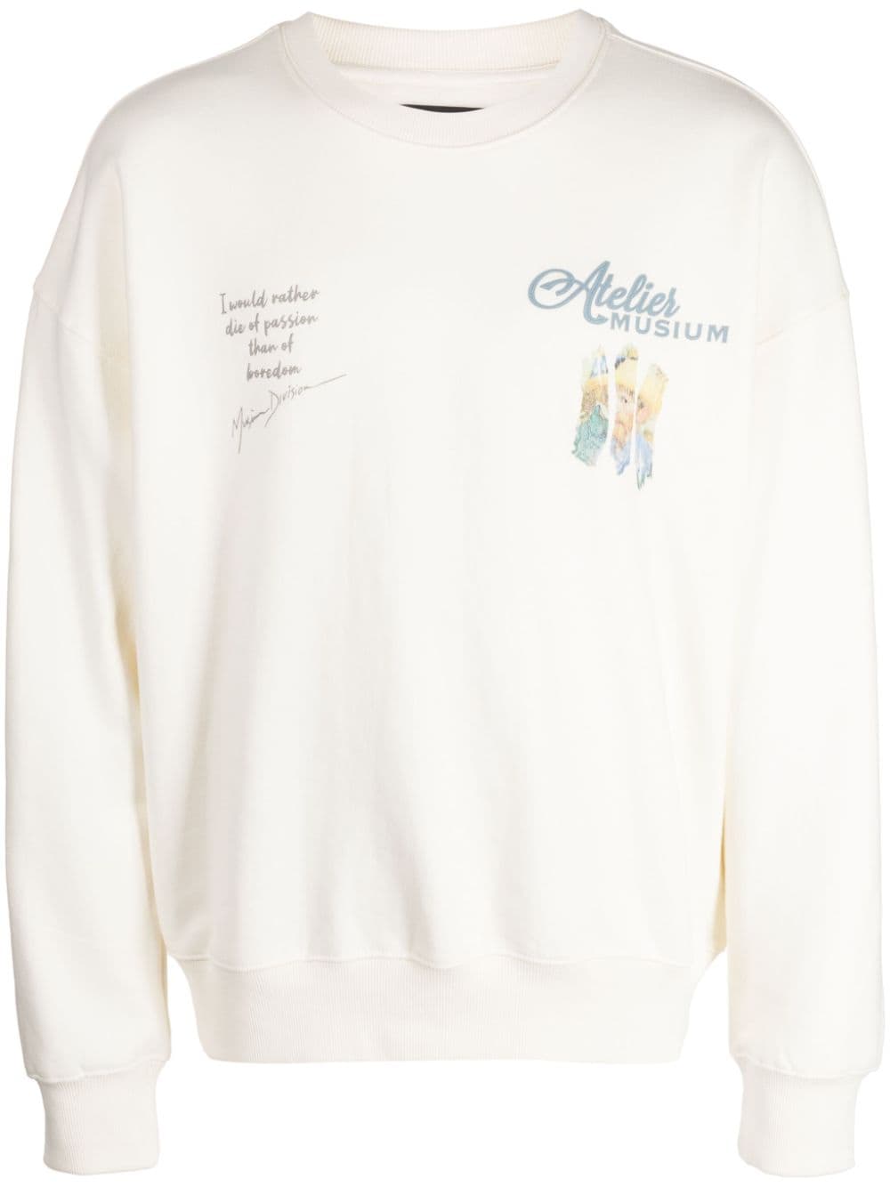 Musium Div. Sweatshirt mit Malerei-Print - Weiß von Musium Div.