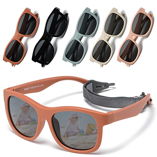 Musivon Baby Sonnenbrille 6 monate - 3 Jahre, Polarisierte Kinder Sonnenbrille Flexibler Rahmen fur Jungen Mädchen von Musivon