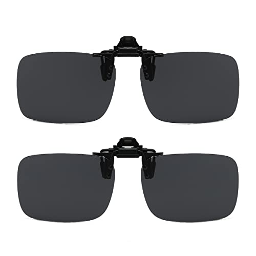 Musivon Sonnenbrillen Aufsatz Brille für Brillenträger - Sonnenbrille Clip für Herren Damen 2 Packungen von Musivon