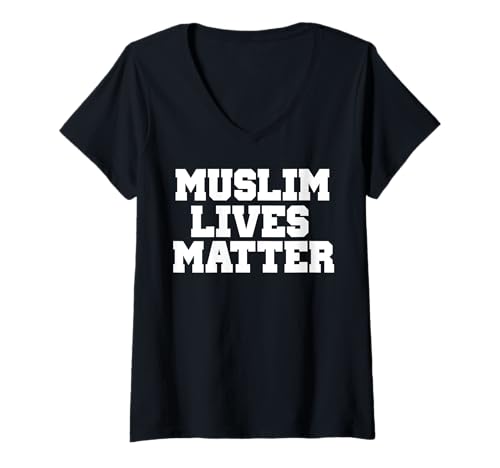 Damen MUSLIM LIVES MATTER T-SHIRT T-Shirt mit V-Ausschnitt von Muslim Clothing