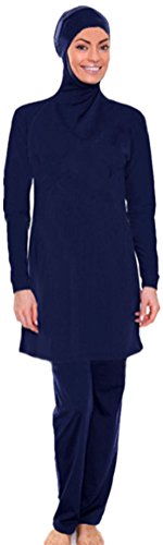 Muslimischen Badeanzug - Muslim Islamischen Full Cover Bescheidene Badebekleidung Modest Swimwear Beachwear Burkini für muslimische Frauen (Int'l - XXL, reines Blau) von Muslimische Bademode