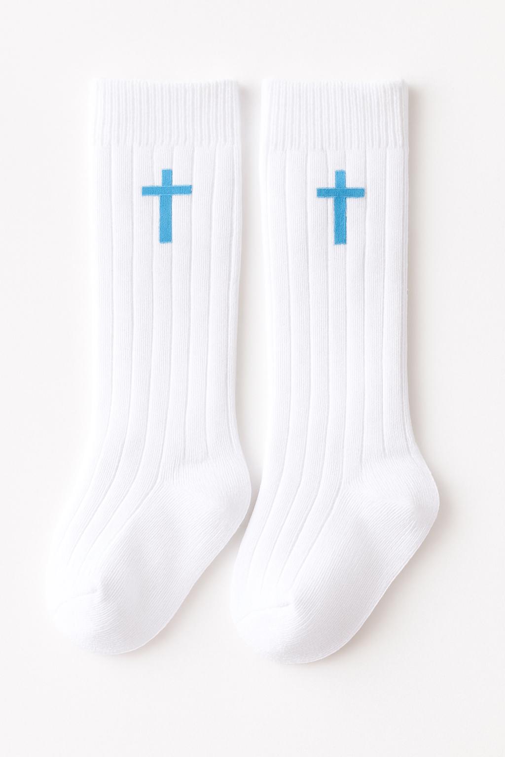 1 Paar Weiß Custom Monogrammed Zopfmuster Baby Säugling Kleinkind Jungen Kniestrümpfe Hochzeit Taufe Jugend Schule Weihnachten Outfit von MuslinblanketVN